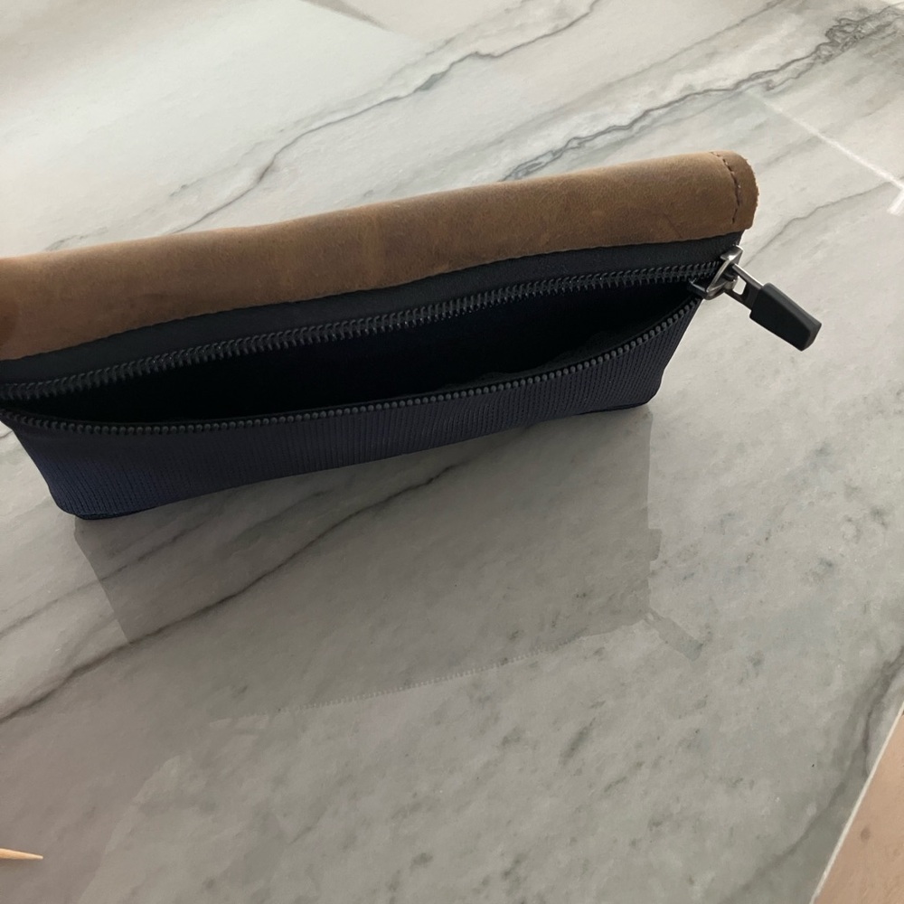 Waterfield Brown Leather & Black Canvas Nintendo Switch gaming Organizer - Picture 4 of 8